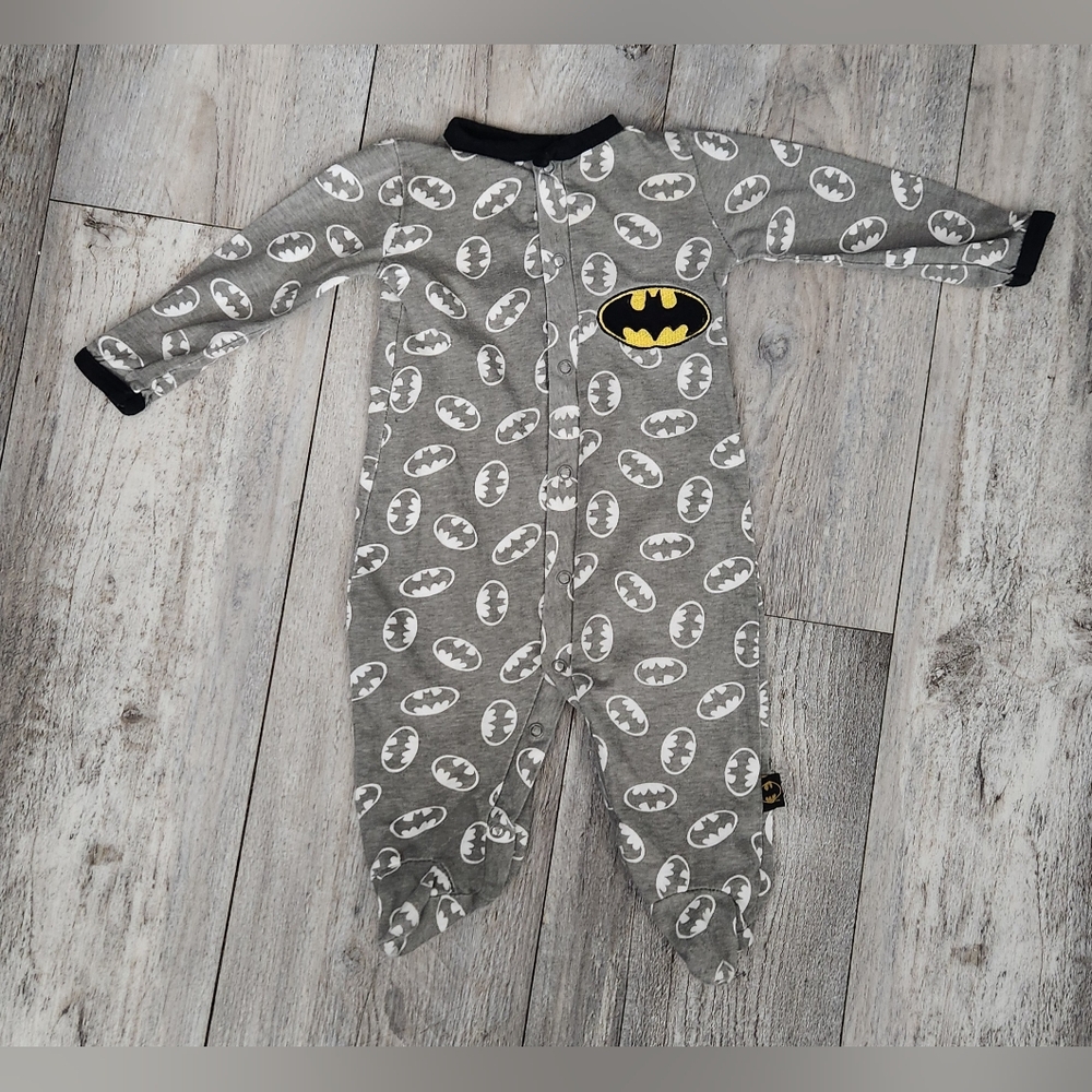 Batman DC Comics Gray/Black Footies One Piece